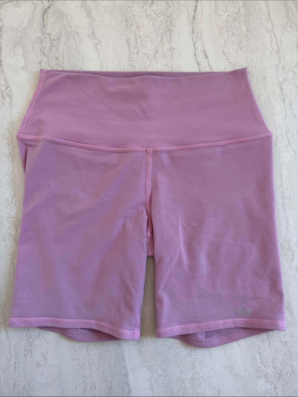 ALO Yoga Mauve High-Rise Bike Shorts 5”